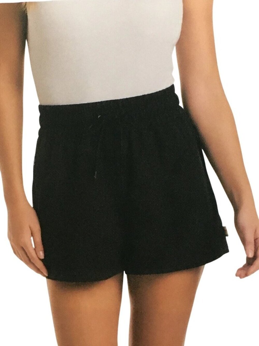 NWT Ocean Pacific Women's XL Black Athletic Shorts Pockets & Drawstring F1098